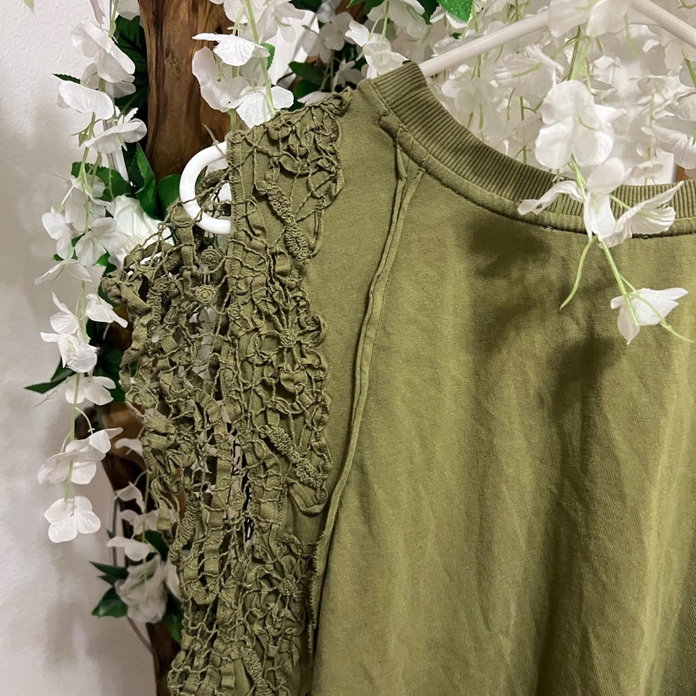 Anthropologie Green Baby Doll Blouse Top - Picture 12 of 12